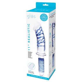 Glas Realistic Double Ended Glass Dildo with Handle 11"