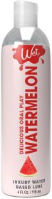 Wet Delicious Oral Play (Option: Watermelon  Waterbased  Flavored Lubricant 4 Oz)