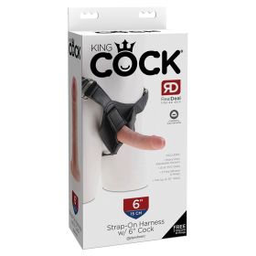 King Cock Strap-on Harness With Cock-Light (Size: 6")