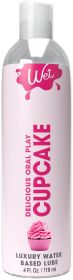 Wet Delicious Oral Play (Option: Cupcake  Waterbased Flavored Lube 4  Oz)