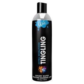 Wet Extra Sensations Tingling Water / Silicone Blend Based Lubricant (Size: 4Oz)