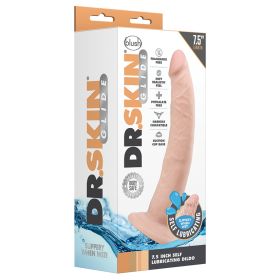 Dr. Skin Glide Self Lubricating Dildo-Vanilla (Size: 7.5")