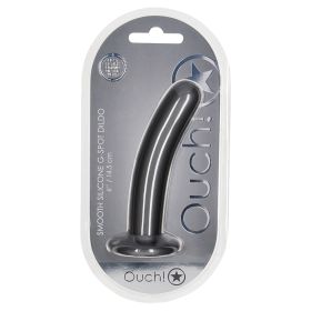 Ouch! Smooth G-Spot Dildo-6" (Color: Gun Metal)