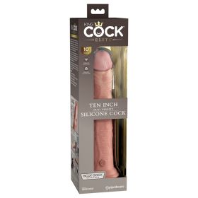King Cock Elite Dual Density Silicone Cock-Light (Size: 10")